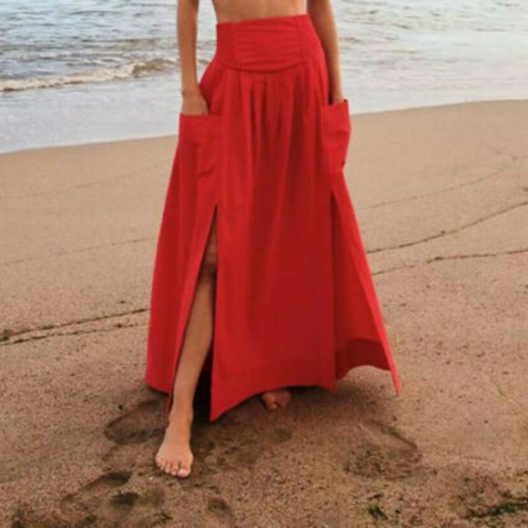 FREE PEOPLE Dresses & Skirts - Free People Francoise High Waisted Beach Skirt S